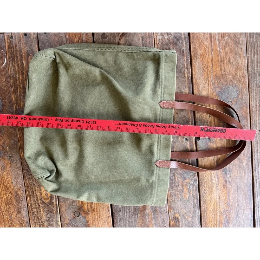 Thick Canvas Tote Universal Thread Olive Army Green - Picture 5 of 6